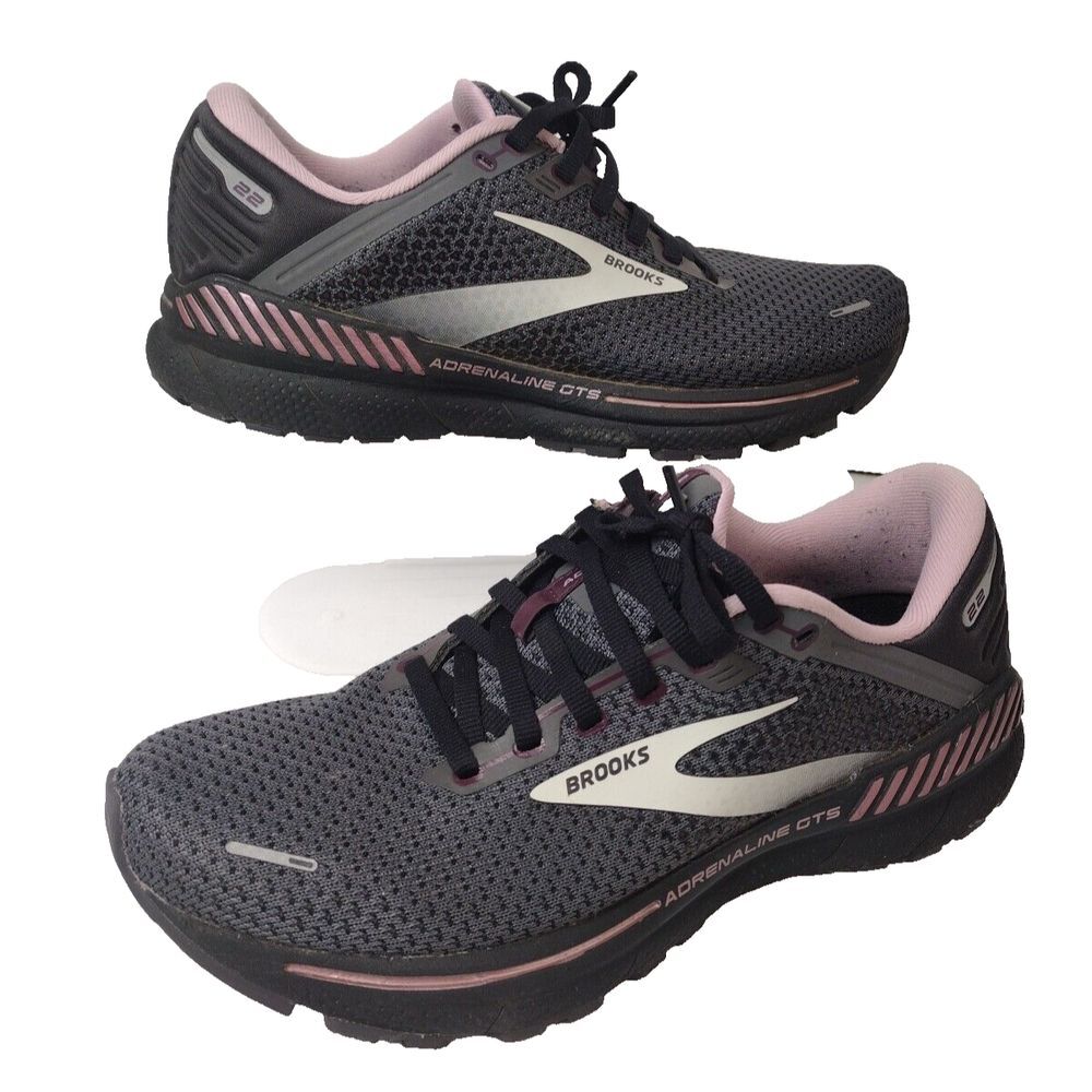Brooks Women's Adrenaline GTS Shoes - Black and Pink
